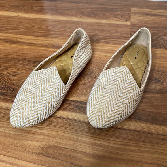 BIRDIES Heron Chai Chevron Woven Flats Cushioned Comfort Bridal Size 10 - Picture 10 of 10